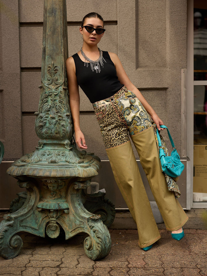 Amy Page DeBlasio Tank Tops Tank Top with Custom Print Graphic in Black Cotton