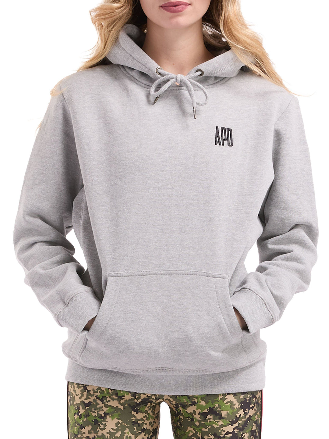 Amy Page DeBlasio Sweatshirts Hooded Sweatshirt in Heather Grey with Custom Print