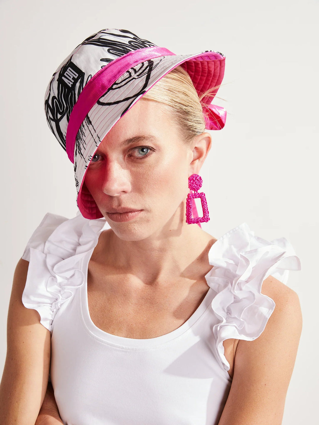 Amy Page DeBlasio Hats Custom Print Reversible Bucket Hat