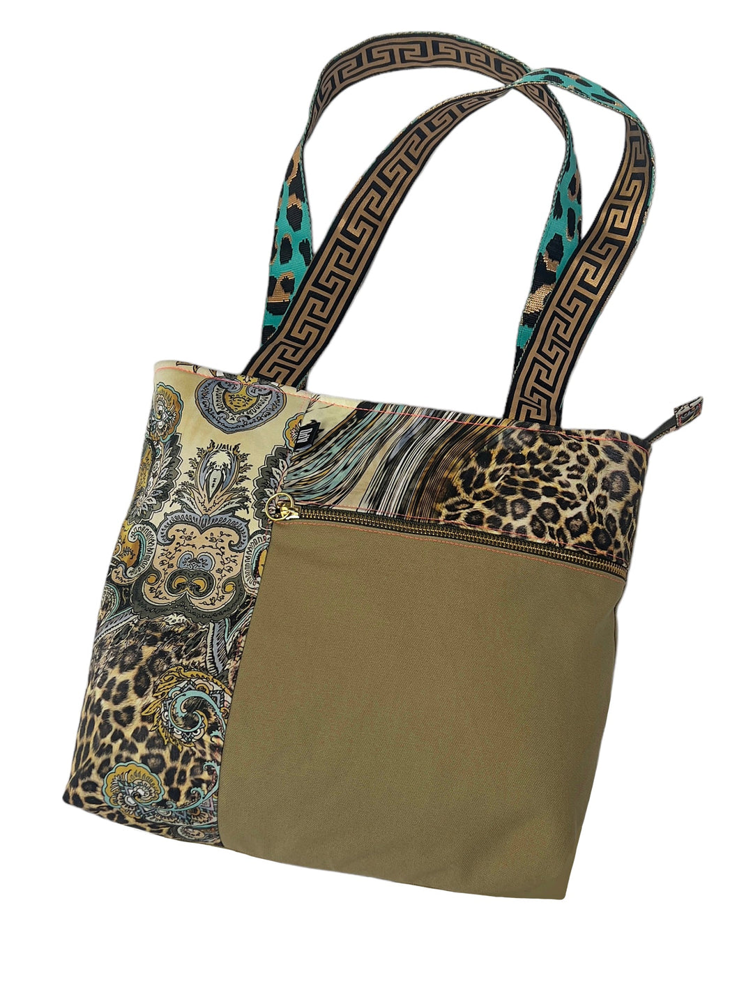 Amy Page DeBlasio Tote Bag Leopard Paisley & Duck No Waste Tote Bag