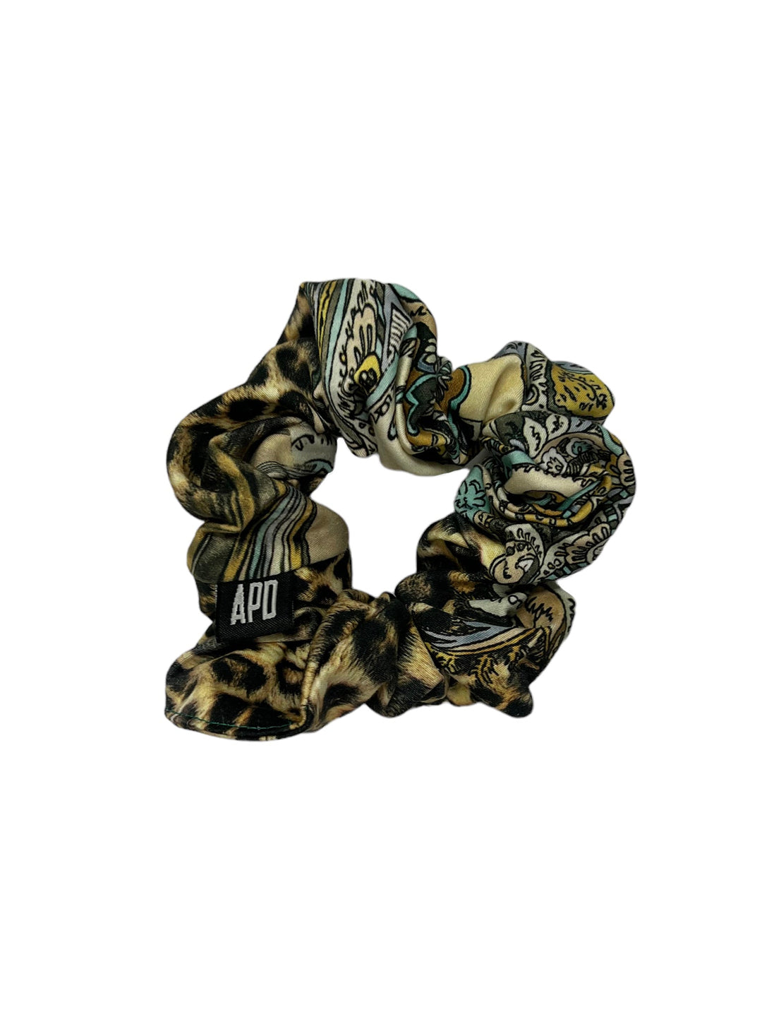 Amy Page DeBlasio Scrunchie Leopard and Paisley Cotton No Waste Scrunchie