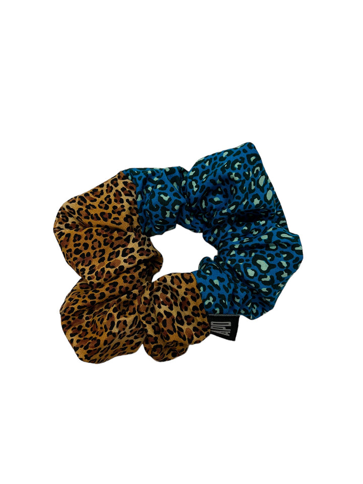 Amy Page DeBlasio Scrunchie Two-Tone Leopard Cotton No Waste Scrunchie