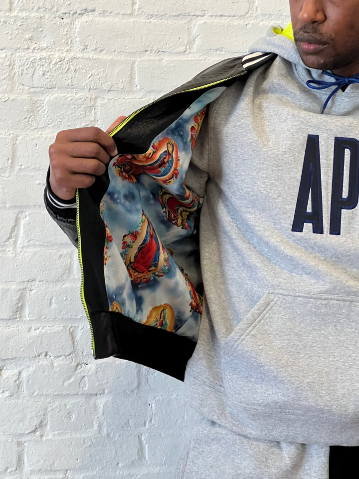 Amy Page DeBlasio Jackets and Coats Leather Bomber Jacket in Black