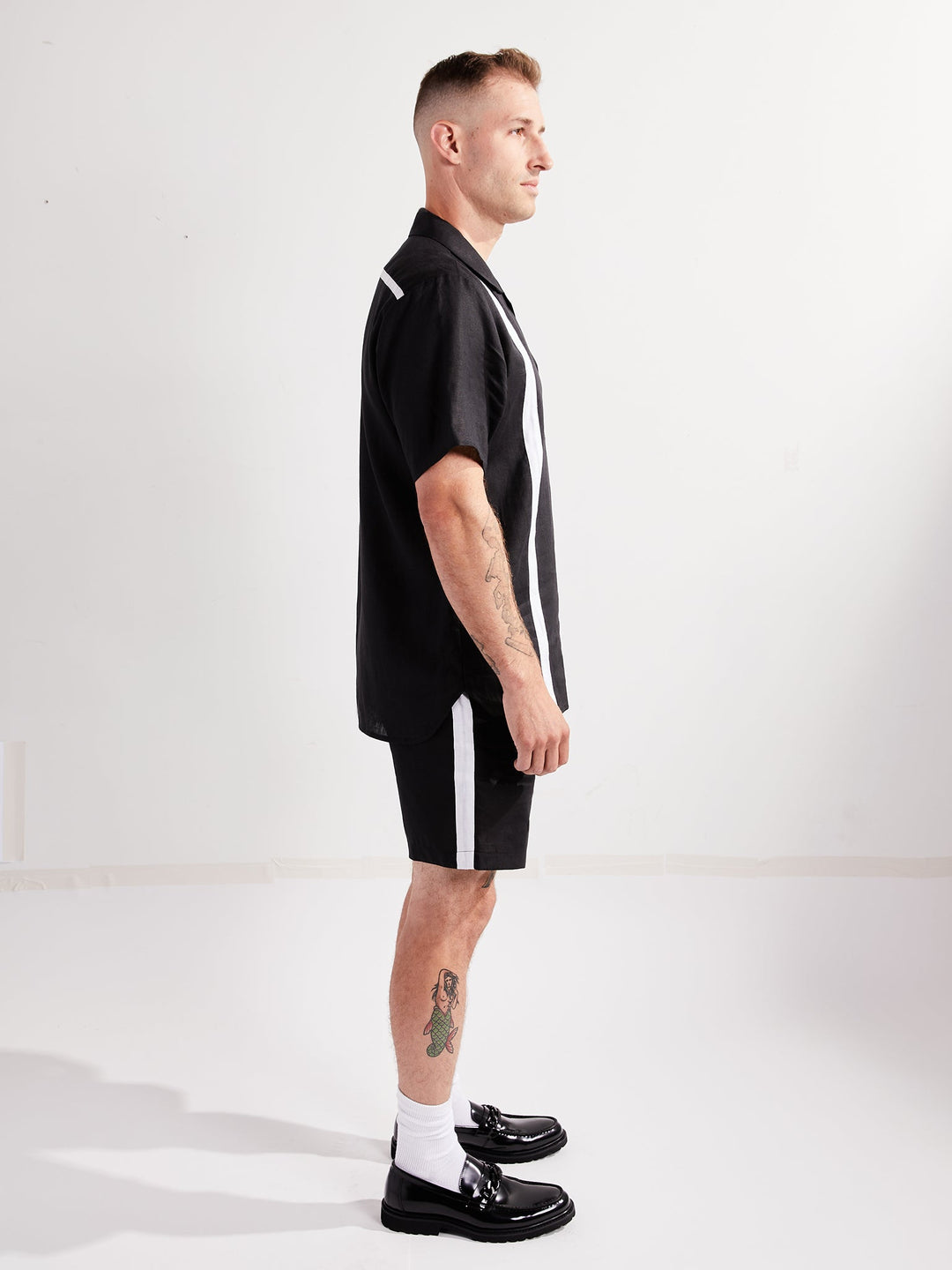 Amy Page DeBlasio Shorts Linen Shorts in Black