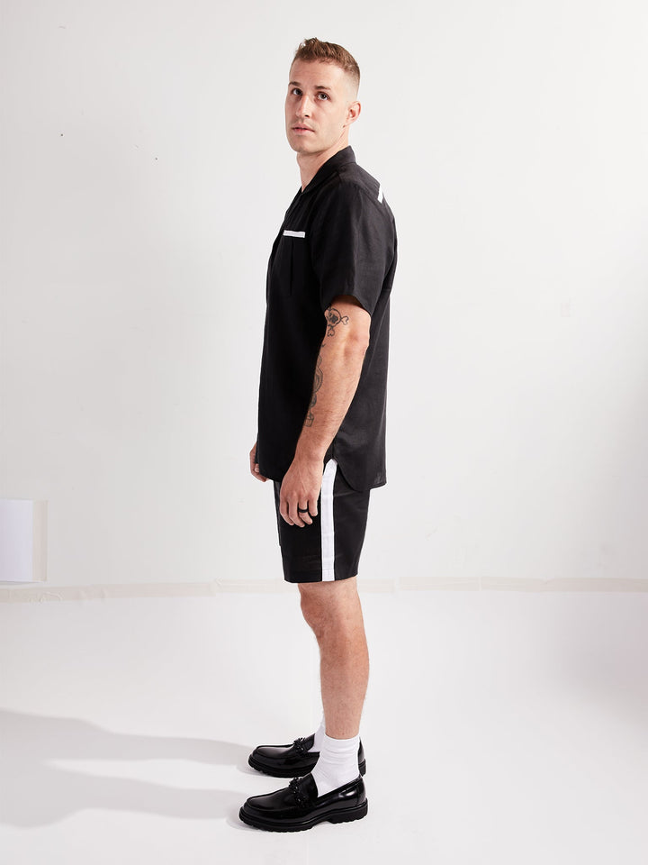 Amy Page DeBlasio Shorts Linen Shorts in Black