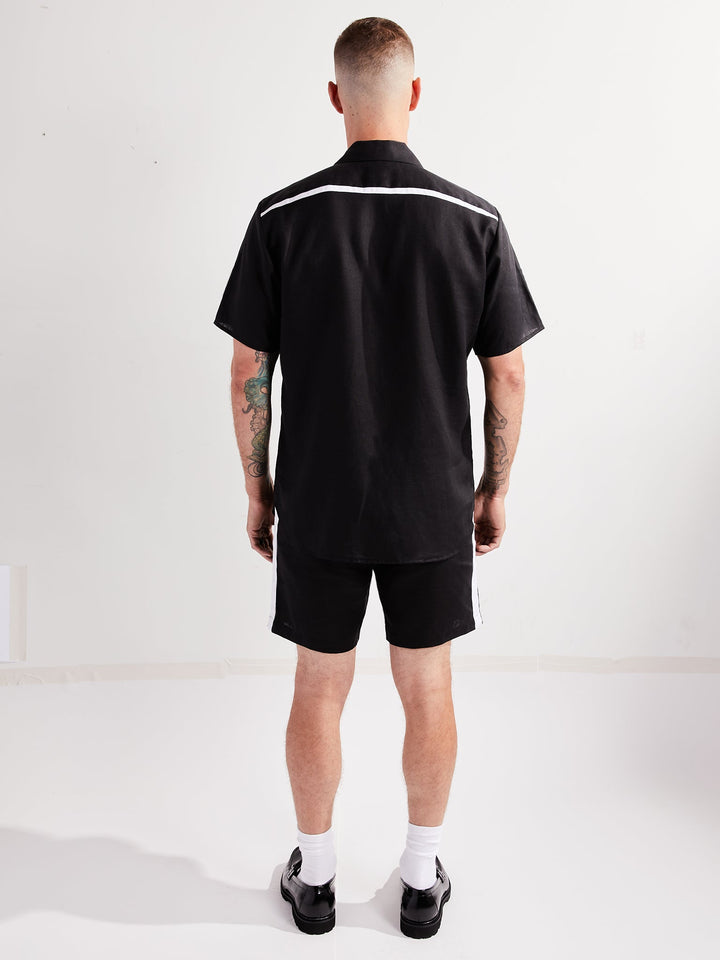 Amy Page DeBlasio Shorts Linen Shorts in Black