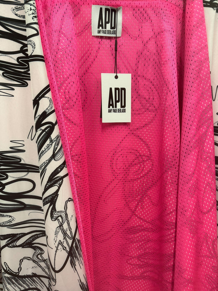 Amy Page DeBlasio Shawls and Kimonos Hot Pink Lining Reversible Kimono Shawl in Custom Print