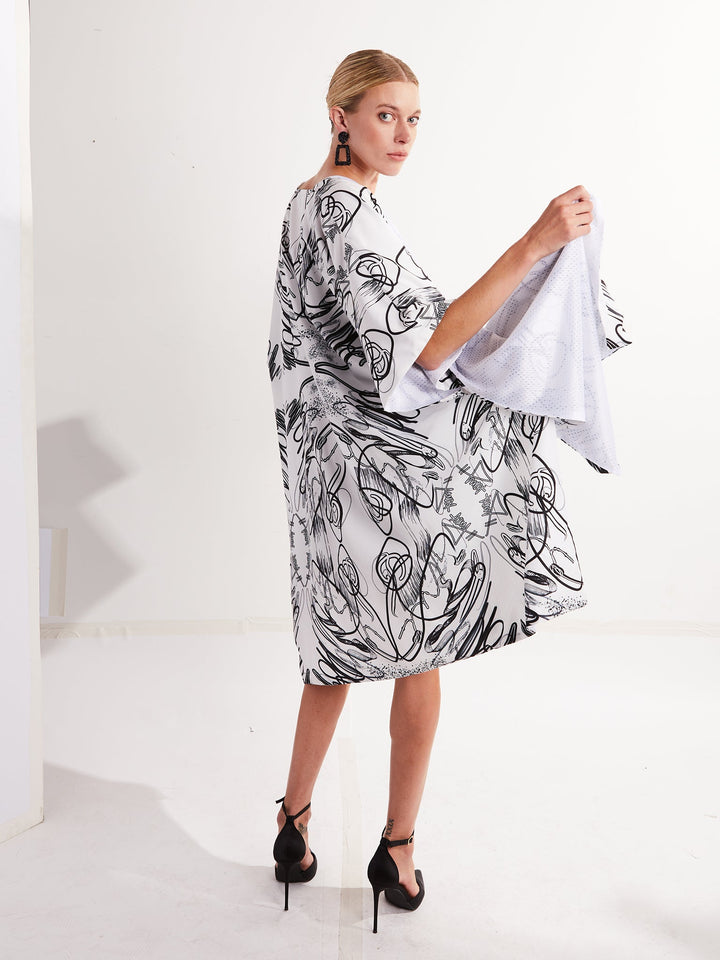 Amy Page DeBlasio Shawls and Kimonos Reversible Kimono Shawl in Custom Print