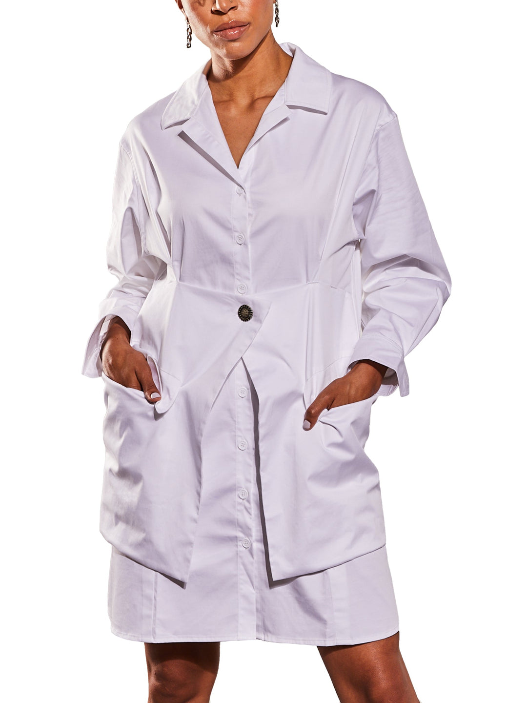 Amy Page DeBlasio Dresses Shirt Dress in White