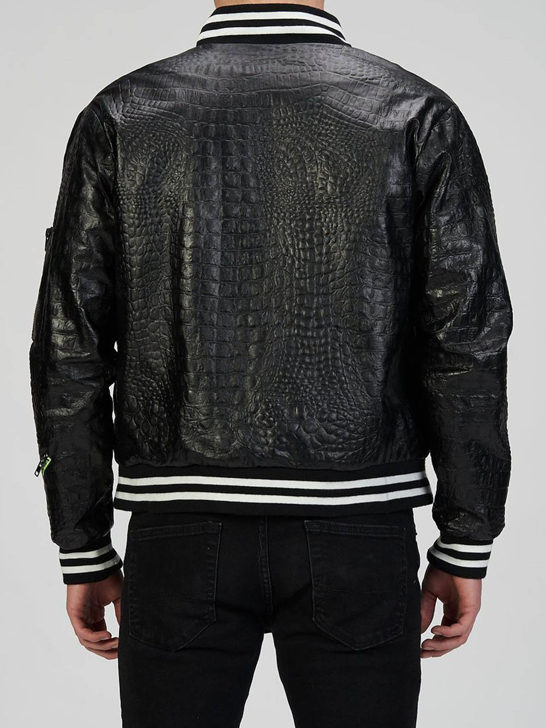 Amy Page DeBlasio Jackets and Coats Leather Bomber Jacket in Black