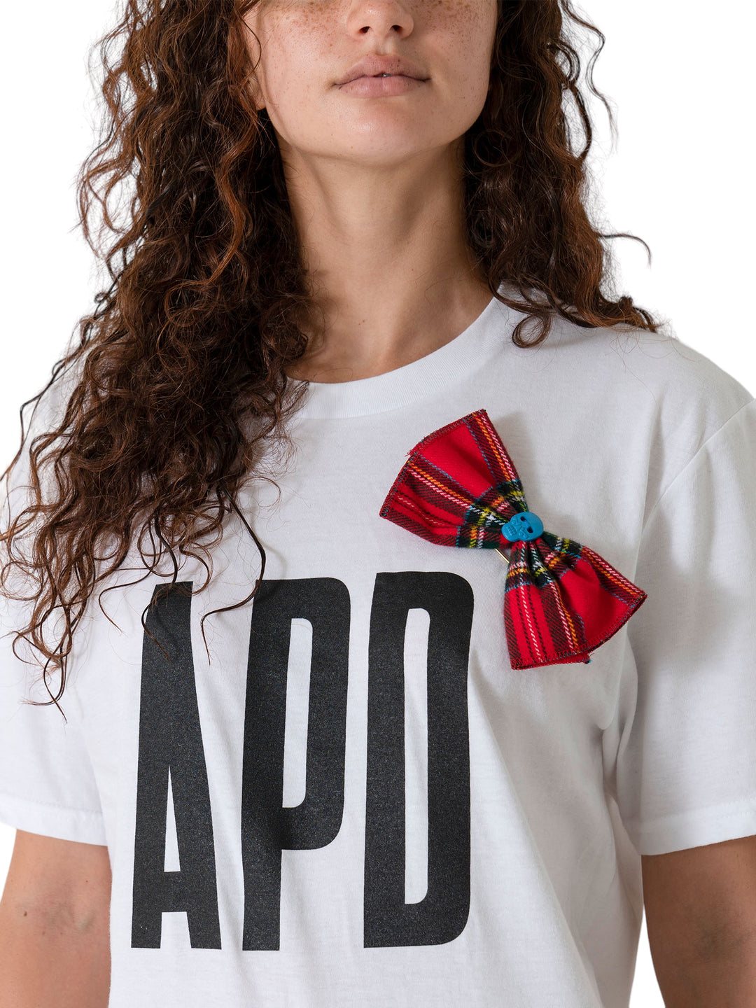 Logo Tee with Removable Plaid Bow (50% OFF)