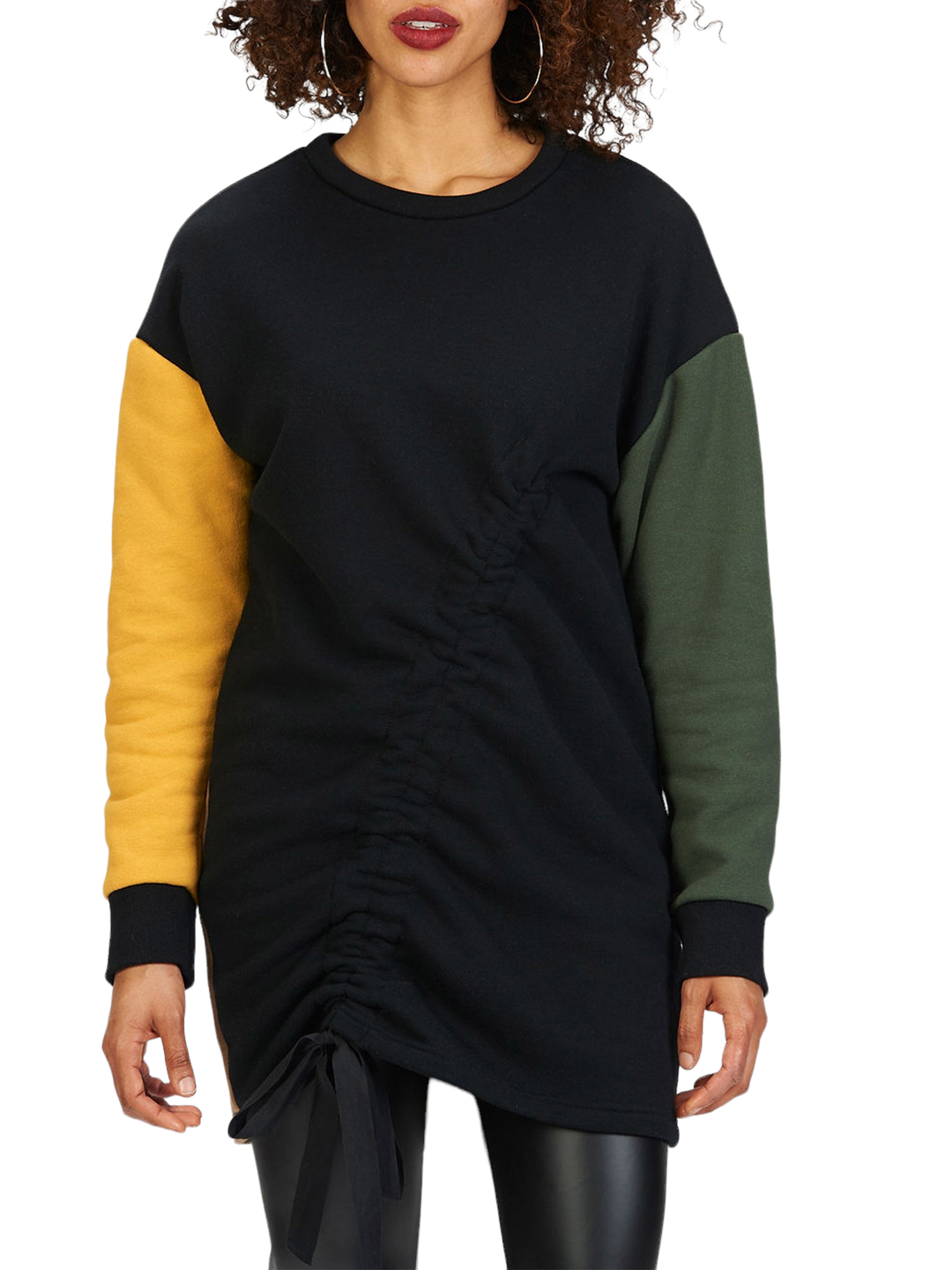 Amy Page DeBlasio Dresses Ruched Sweatshirt Dress
