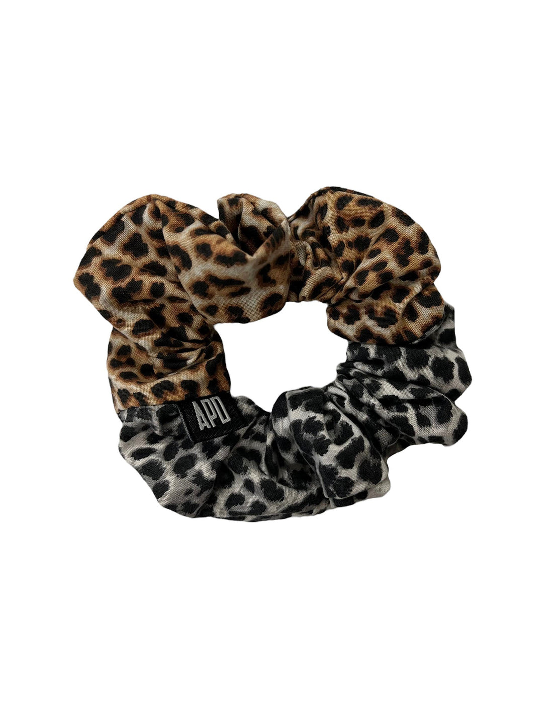 Amy Page DeBlasio Scrunchie Classic Two-Tone Leopard Cotton No Waste Scrunchie