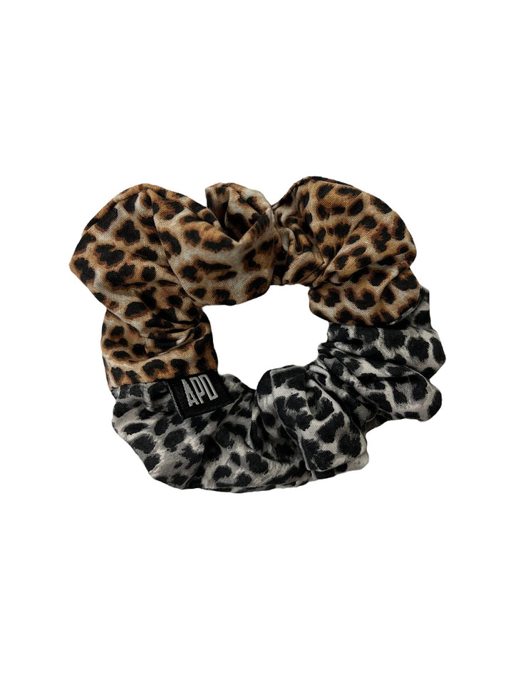 Amy Page DeBlasio Scrunchie Classic Two-Tone Leopard Cotton No Waste Scrunchie