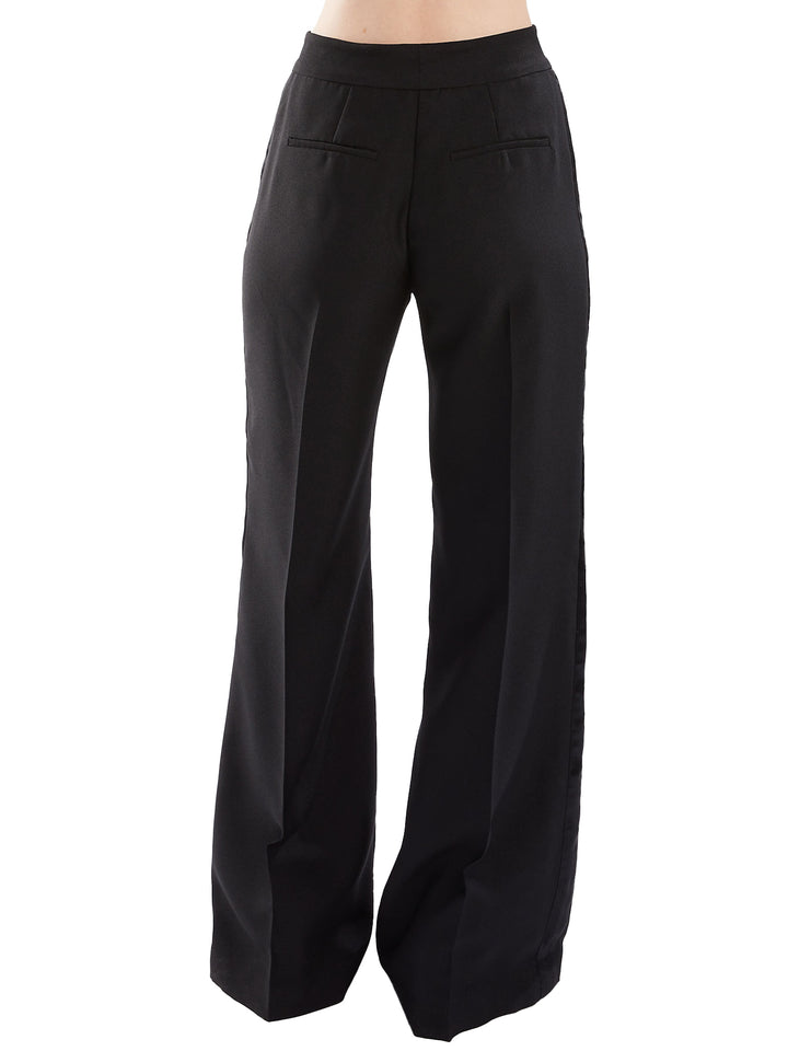 Amy Page DeBlasio Pants Wide Leg Tuxedo Pants in Black