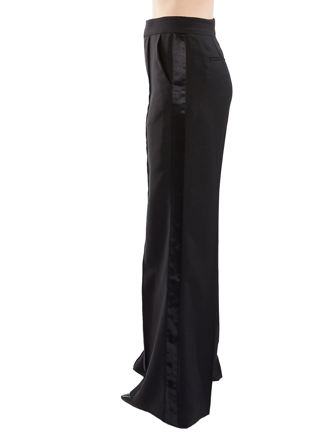 Amy Page DeBlasio Pants Wide Leg Tuxedo Pants in Black