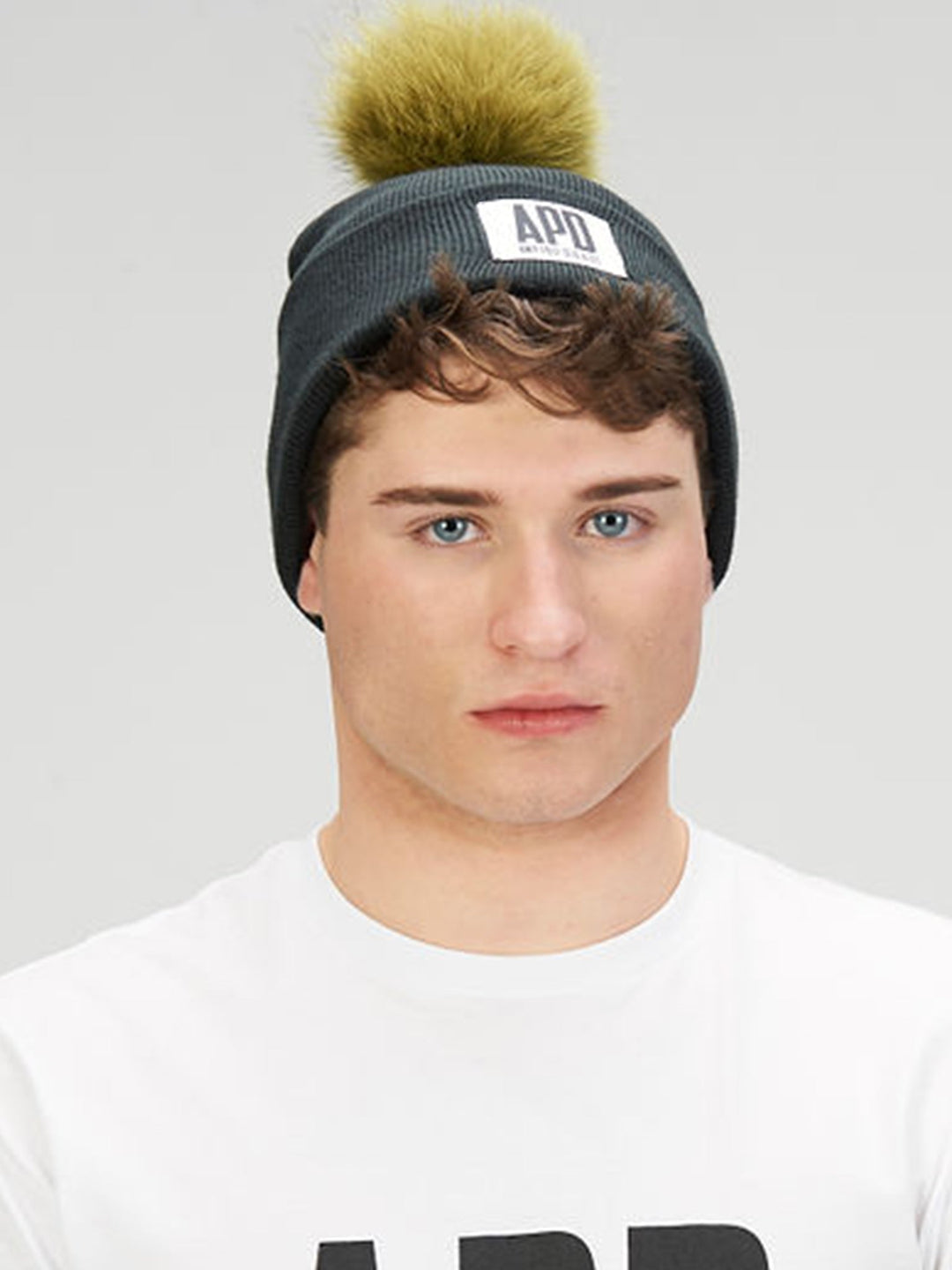 Amy Page DeBlasio Hats Beanie with Fur Pom Pom