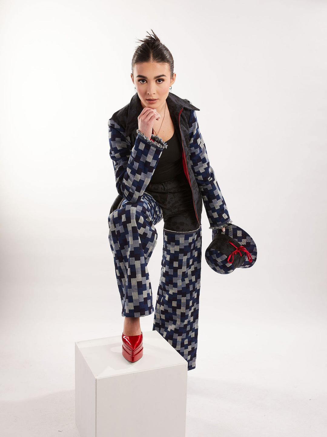 Amy Page DeBlasio Pants Wide Leg Pant in Denim