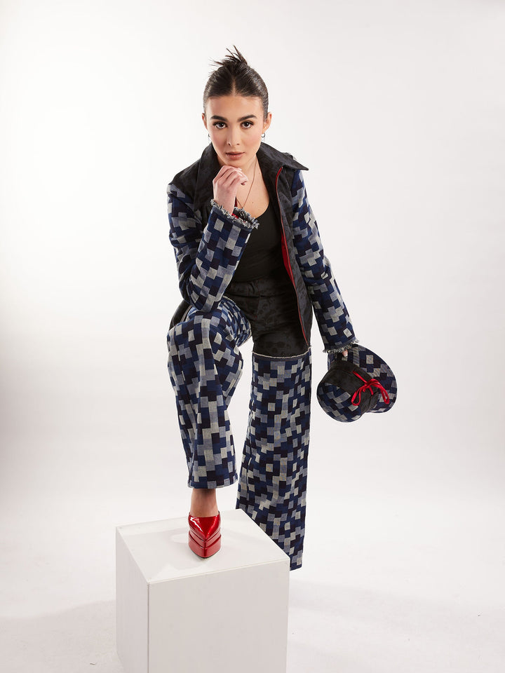 Amy Page DeBlasio Pants Wide Leg Pant in Denim