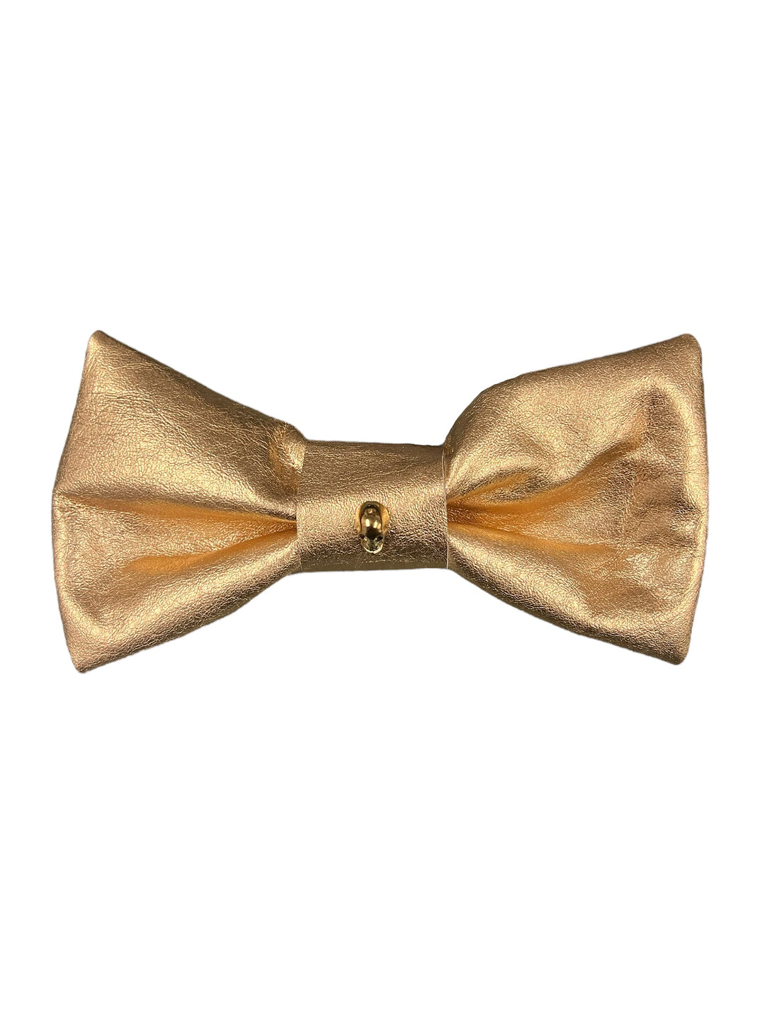 Amy Page DeBlasio Bows Gold Leather Studded Bow
