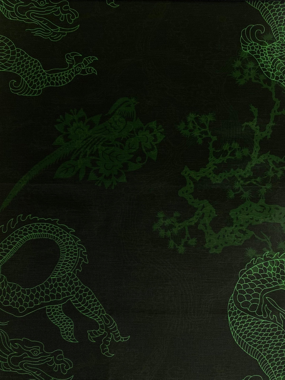 Amy Page DeBlasio Bags Green Dragons w/ Green Topstitching Lightweight Incidental Bag
