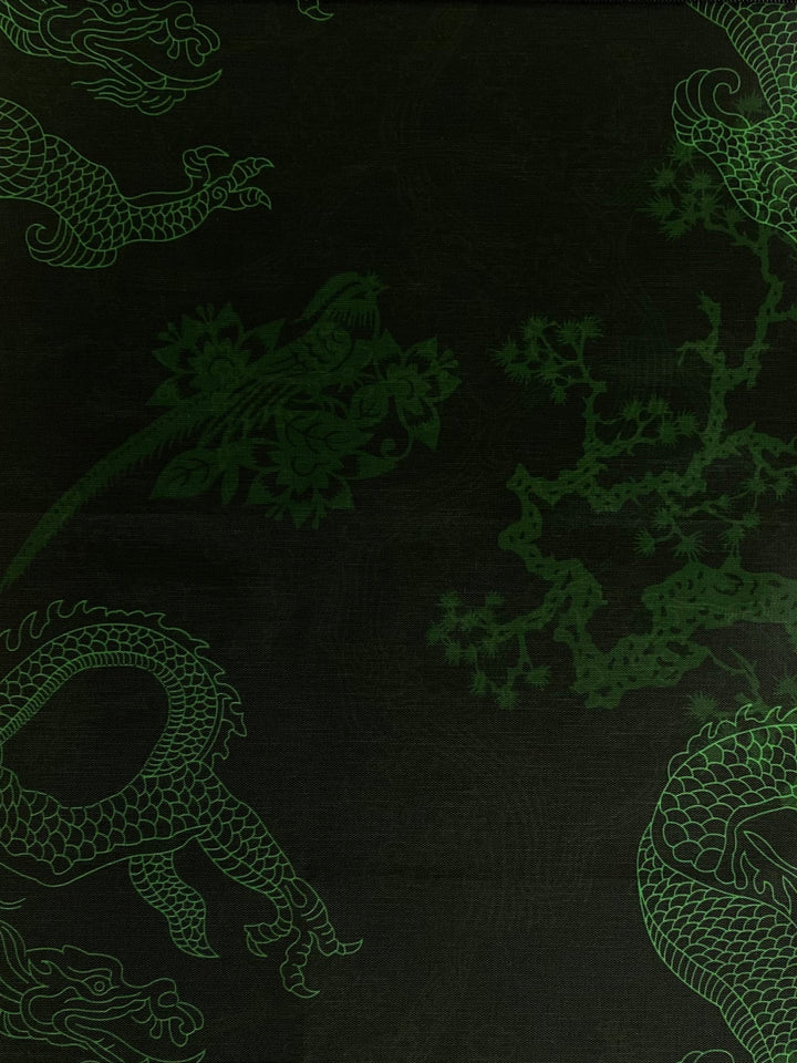 Amy Page DeBlasio Bags Green Dragons w/ Green Topstitching Lightweight Incidental Bag