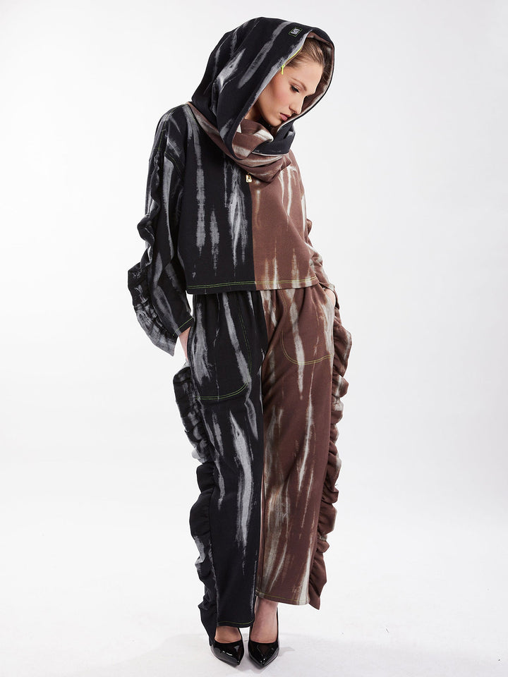 Amy Page DeBlasio Scarves Reversible Pocket Infinity Scarf in Custom Print Cotton Terry