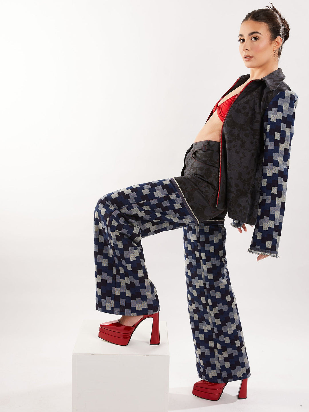 Amy Page DeBlasio Pants Wide Leg Pant in Denim