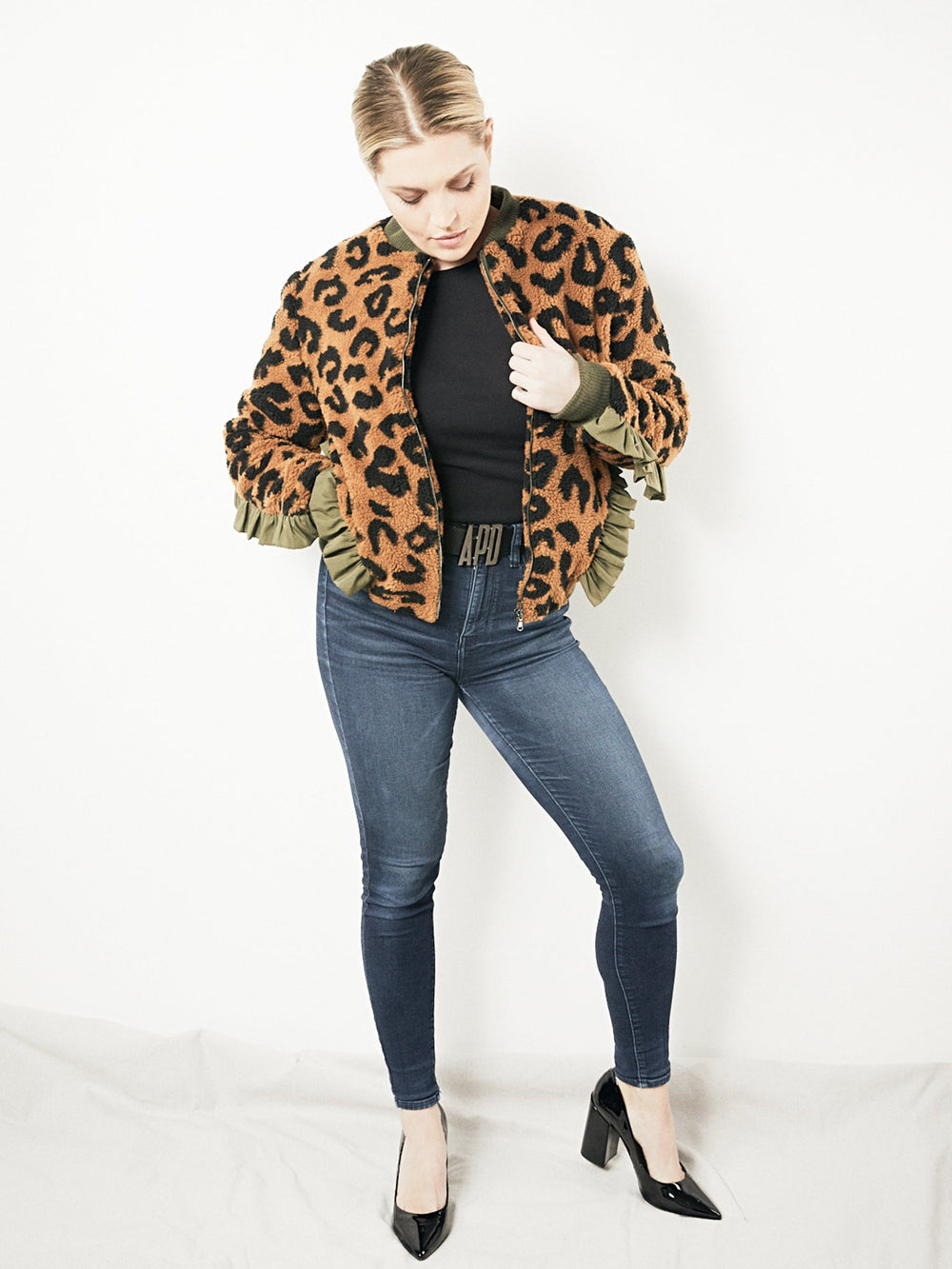 Amy Page DeBlasio Jackets and Coats Sherpa Bomber Jacket