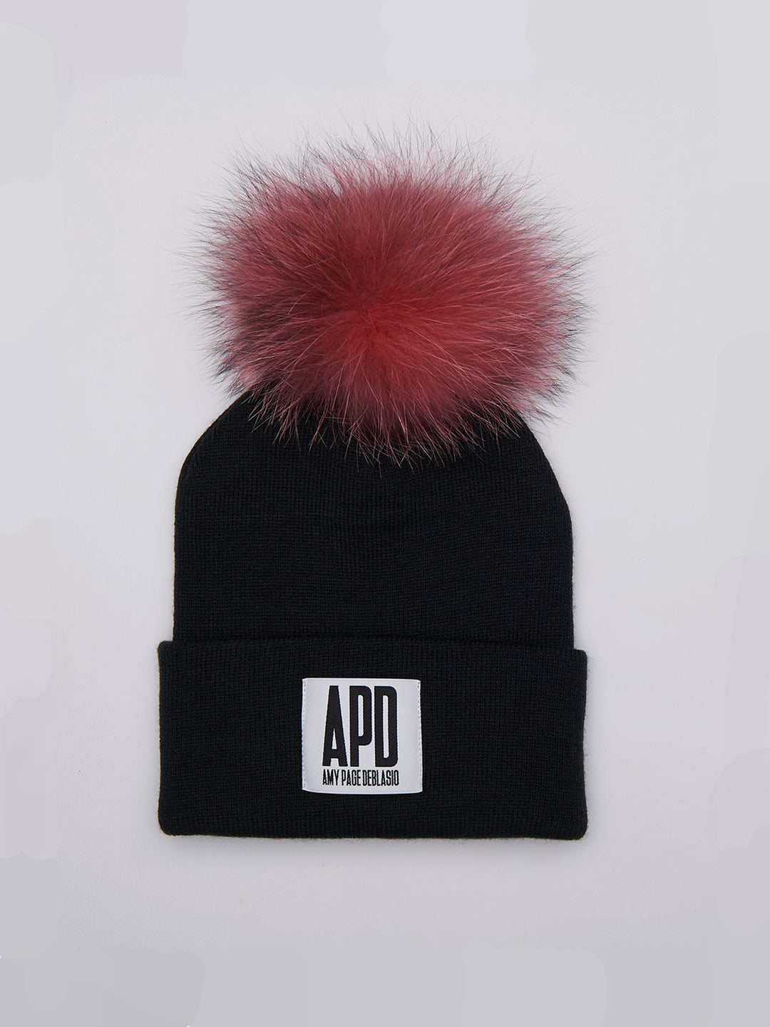 Amy Page DeBlasio Hats Beanie with Fur Pom Pom