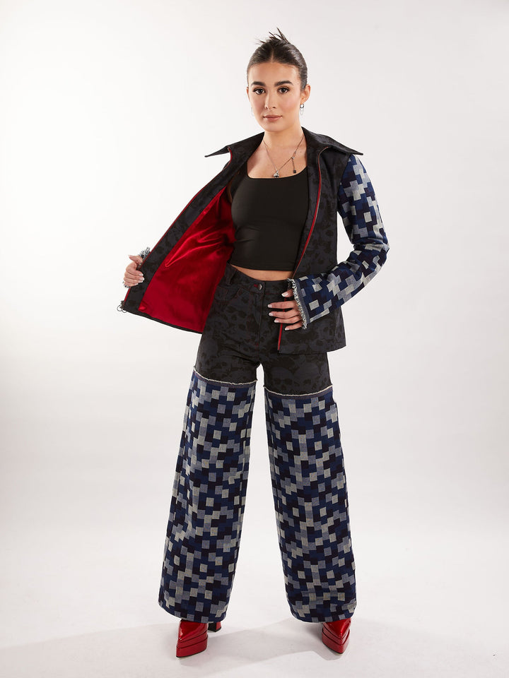 Amy Page DeBlasio Pants Wide Leg Pant in Denim