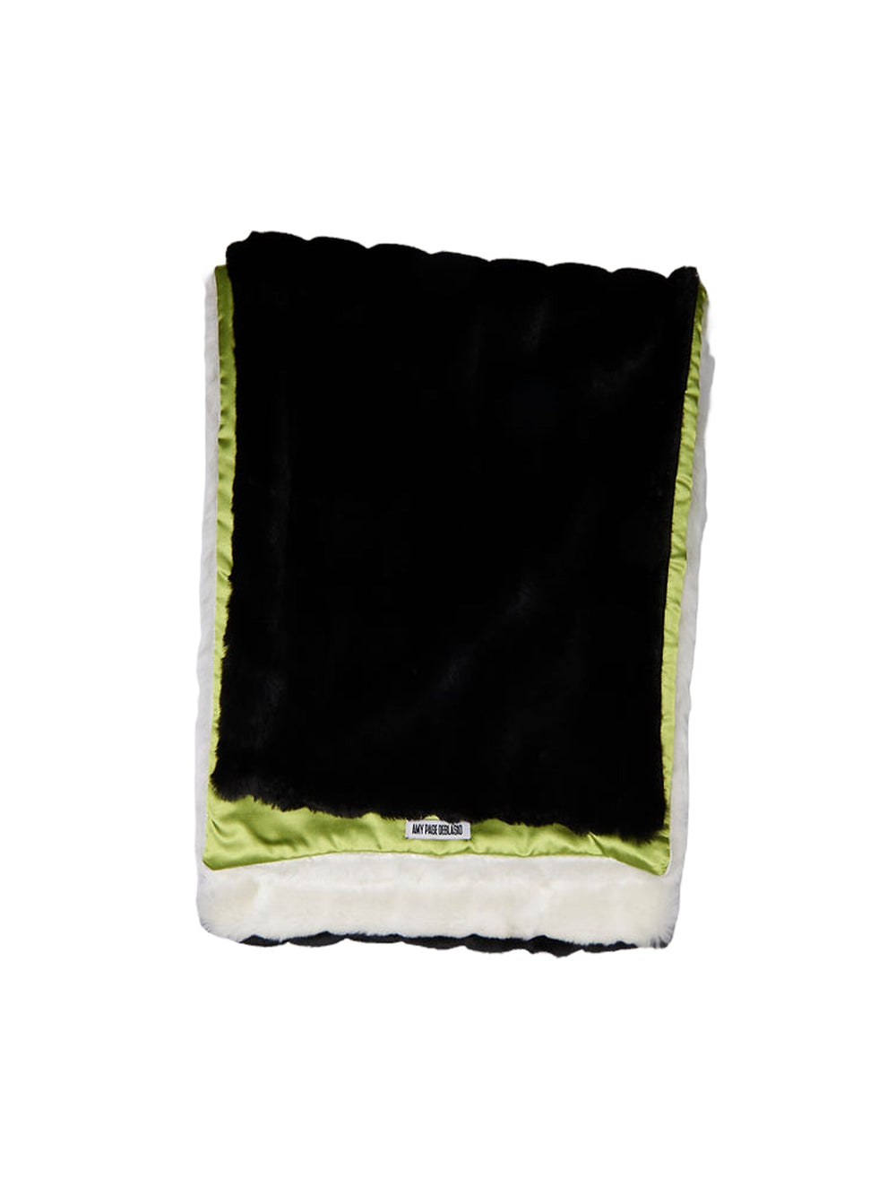 Amy Page DeBlasio Scarves Faux Fur Scarf in Black and White
