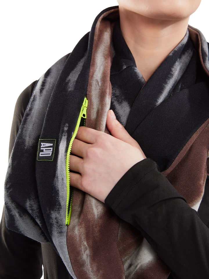 Amy Page DeBlasio Scarves Reversible Pocket Infinity Scarf in Custom Print Cotton Terry