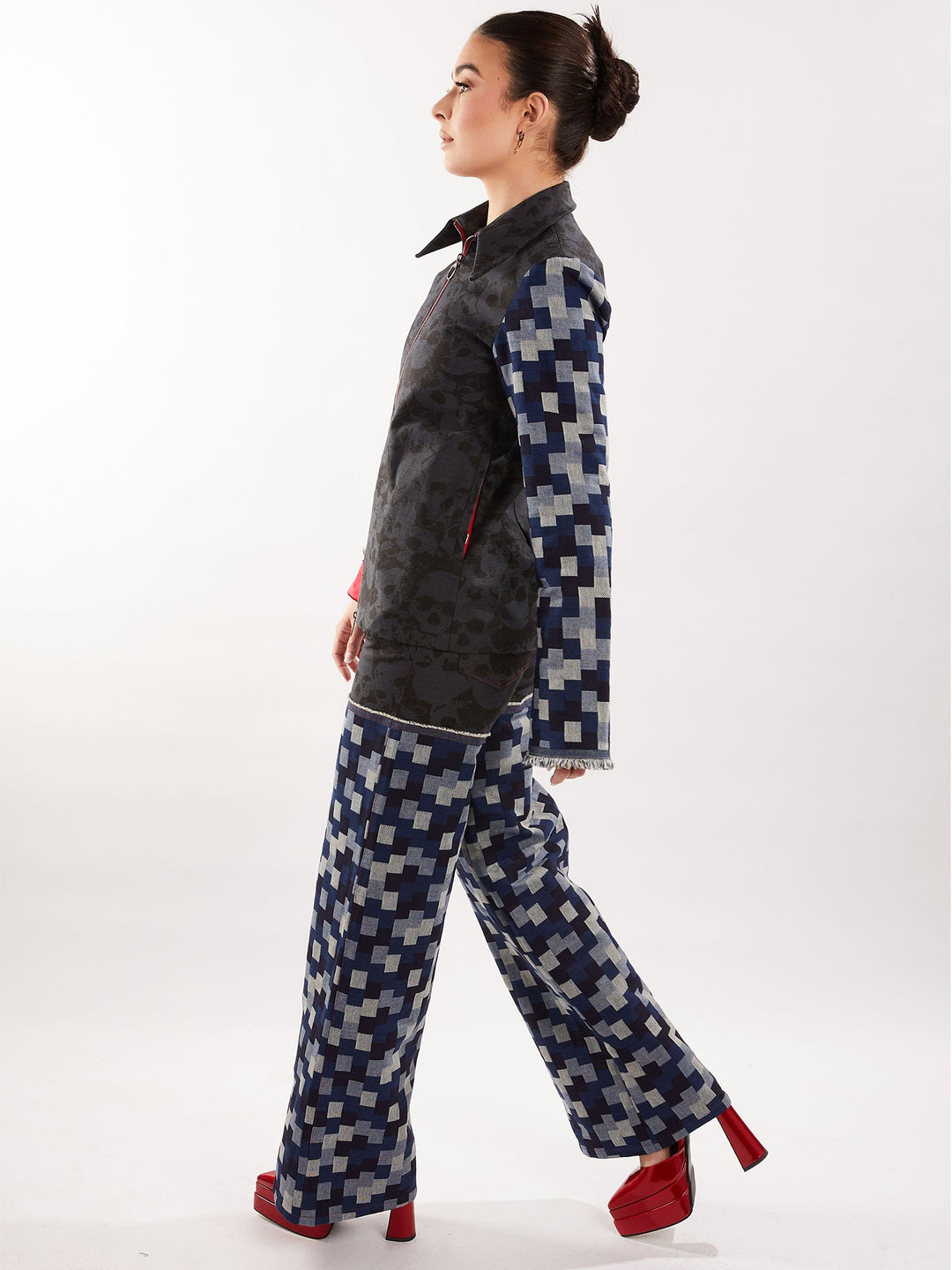 Amy Page DeBlasio Pants Wide Leg Pant in Denim