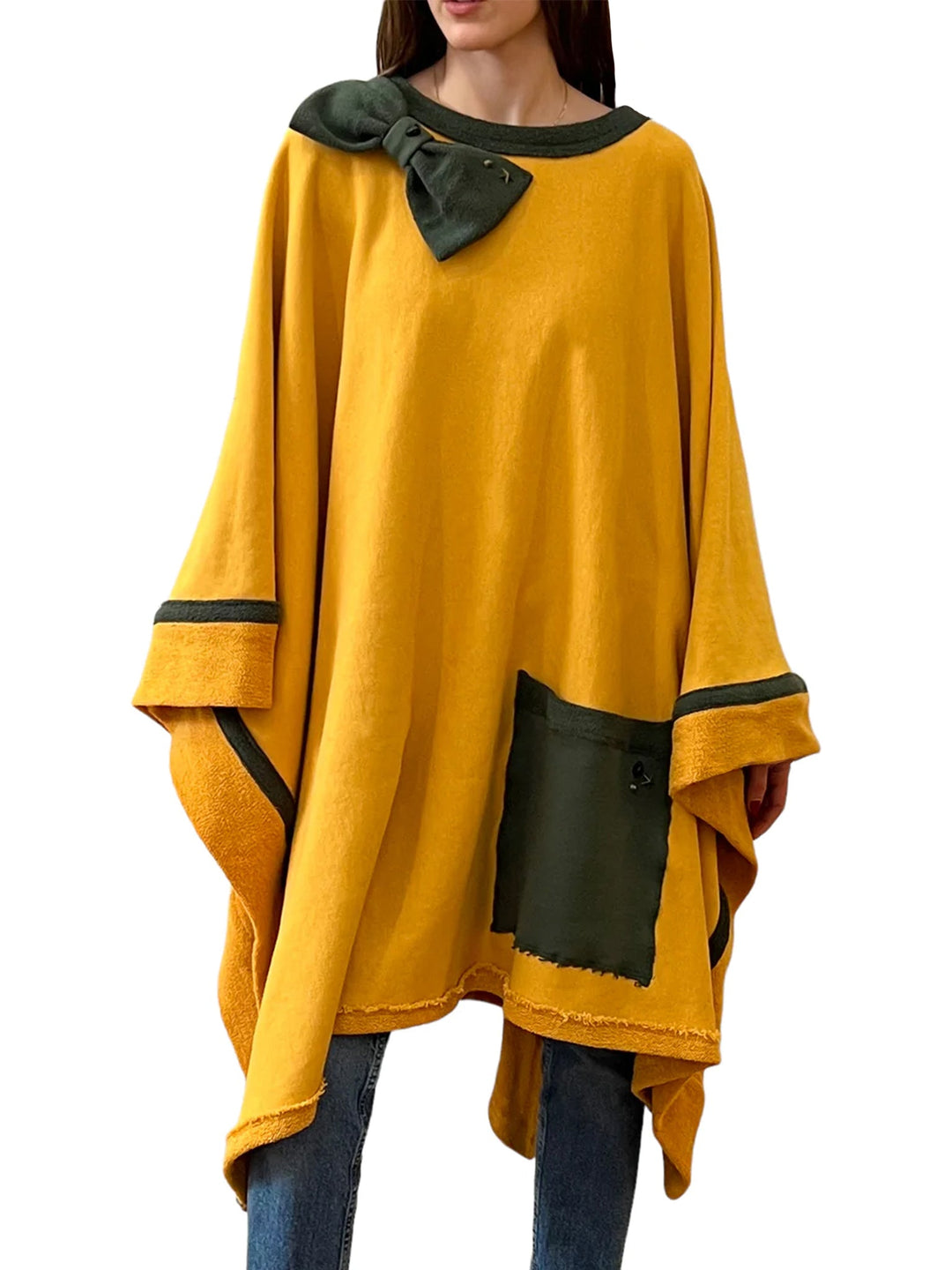 Amy Page DeBlasio Shawls and Kimonos Vintage Terry Bow Poncho