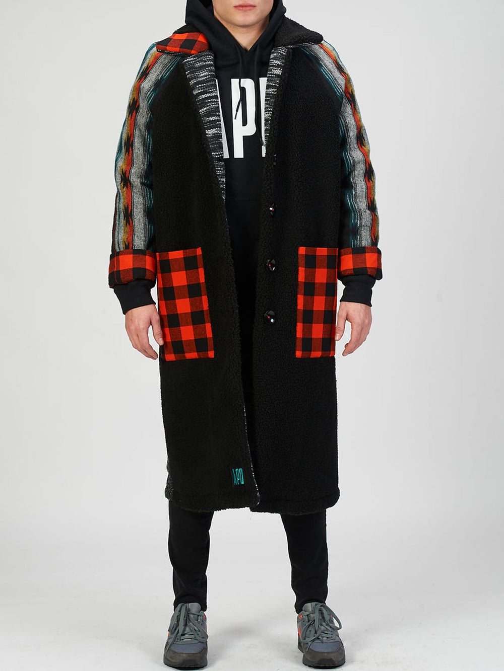 Amy Page DeBlasio Jackets and Coats Trench Coat in Wool and Patchwork