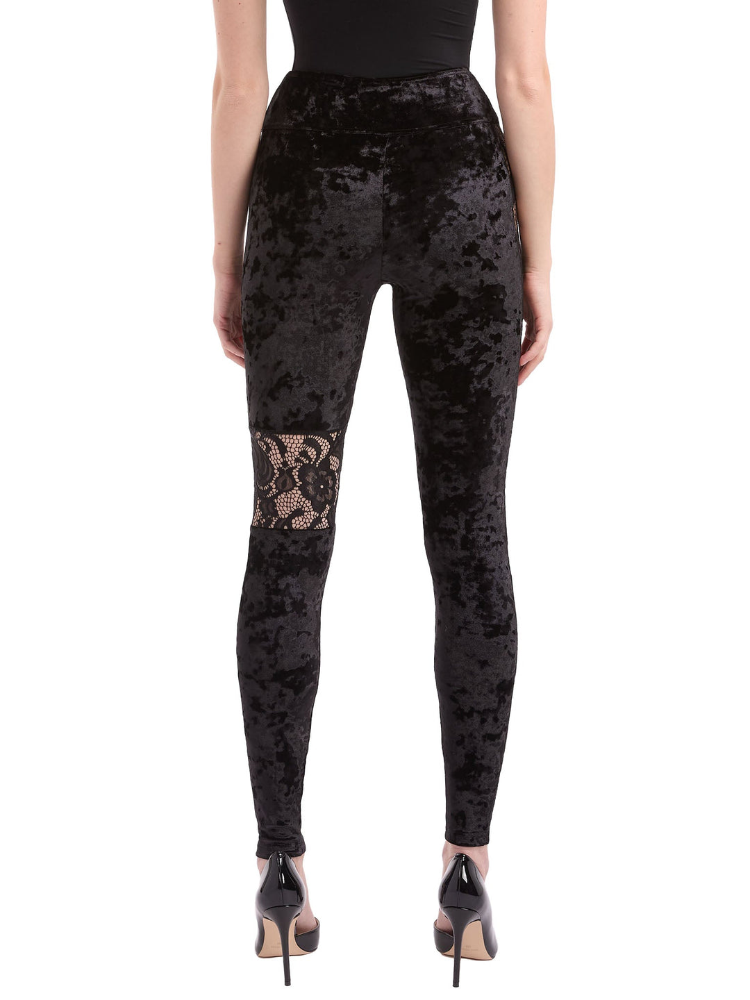 APD PVD Leggings Leggings in Black Velvet and Lace