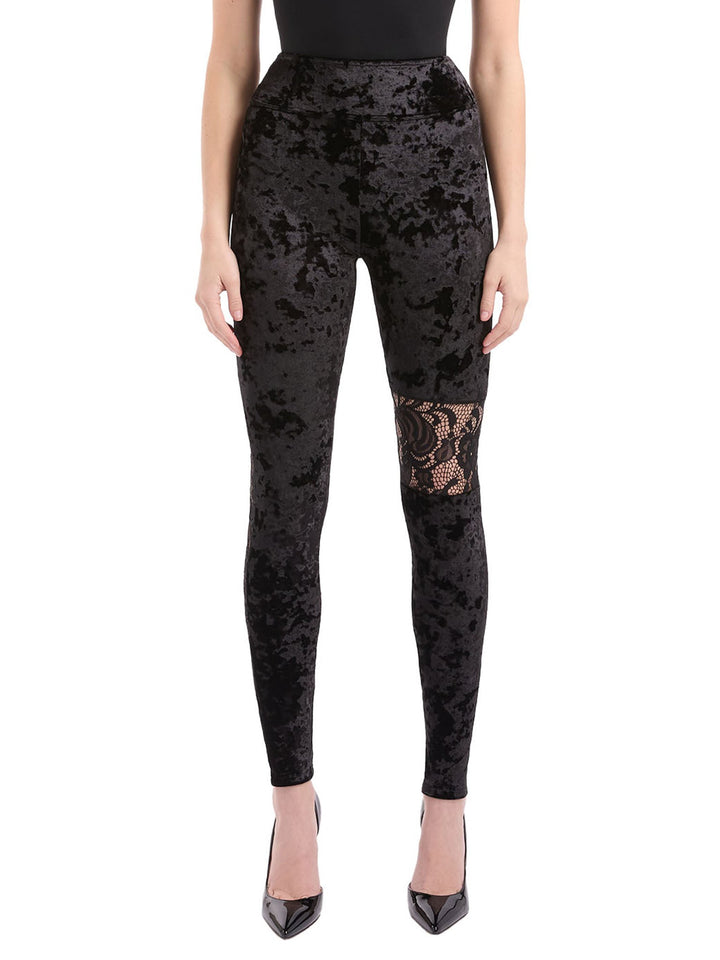 APD PVD Leggings Leggings in Black Velvet and Lace