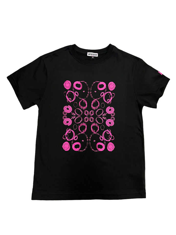 T-Shirt with Custom Print Graphic in Black Supima® Cotton