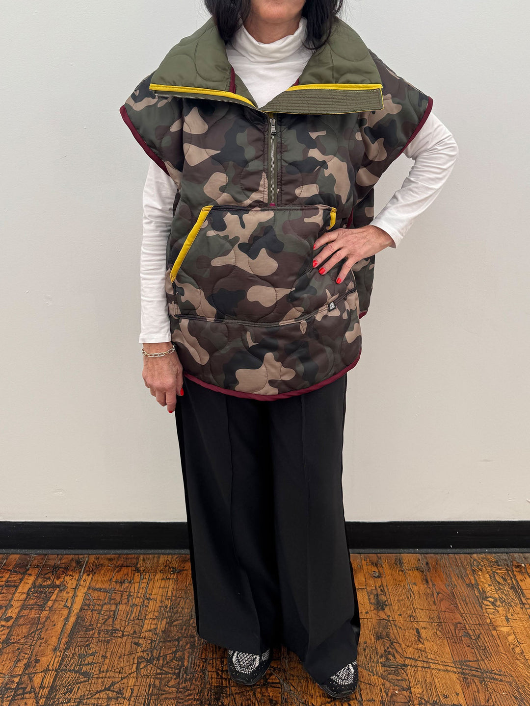 Amy Page DeBlasio Coats & Jackets THE ULTIMATE VEST IN QUILTED RIPSTOP CAMO