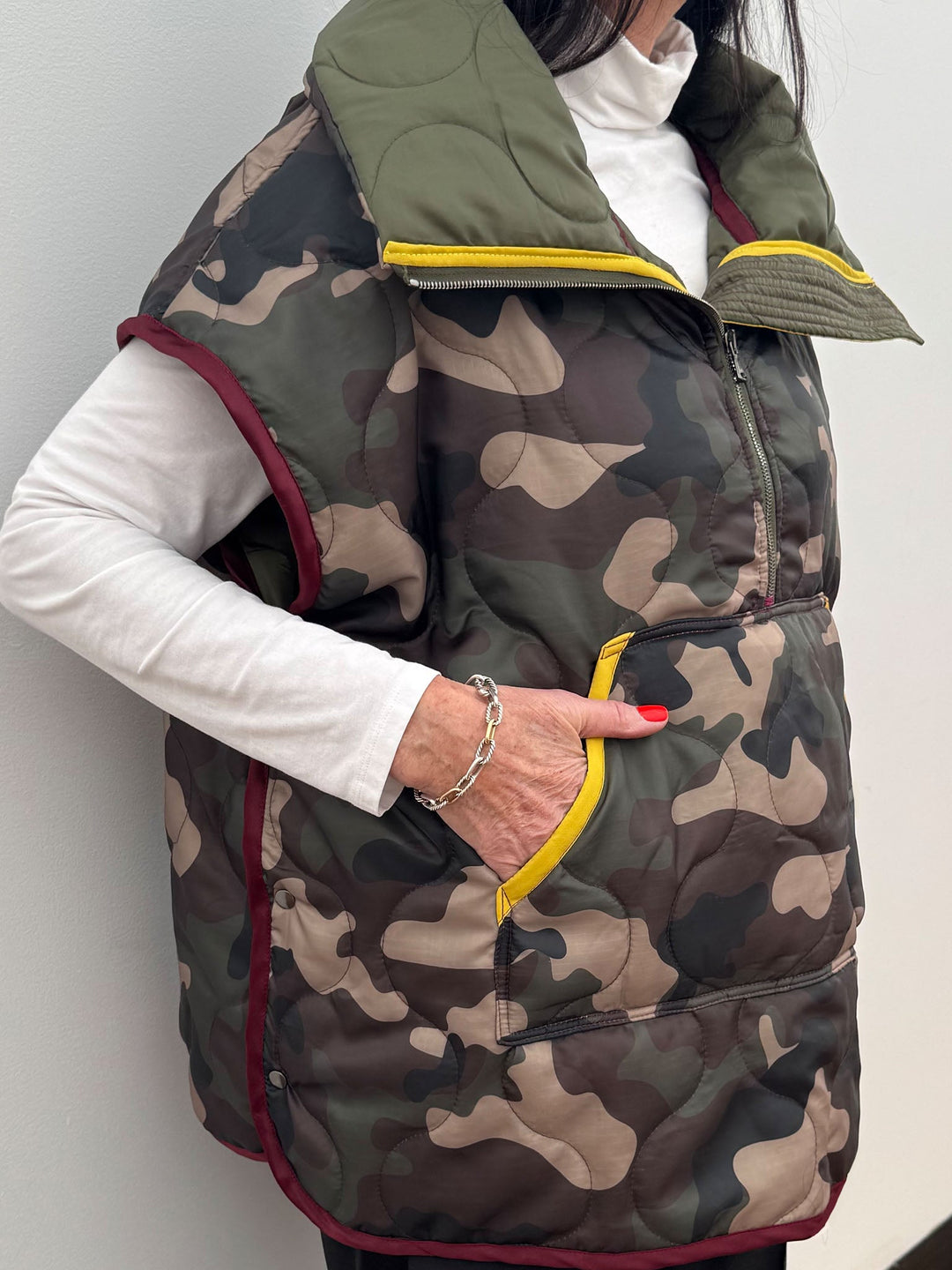 Amy Page DeBlasio Coats & Jackets THE ULTIMATE VEST IN QUILTED RIPSTOP CAMO