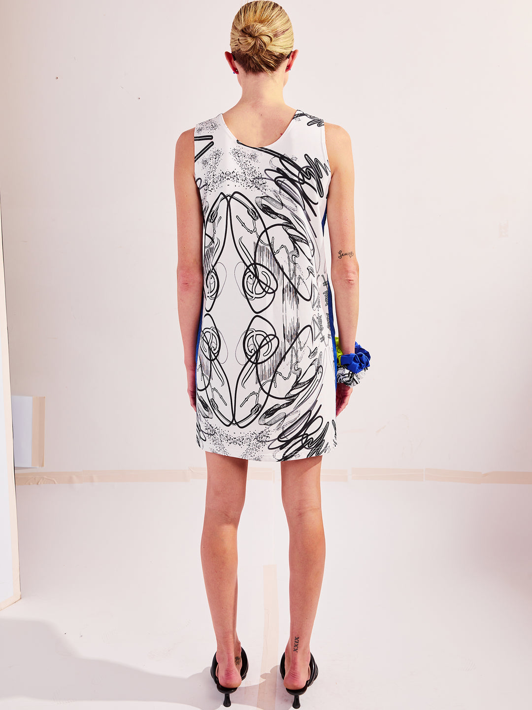 Tank Dress in Custom Print French Terry Cotton