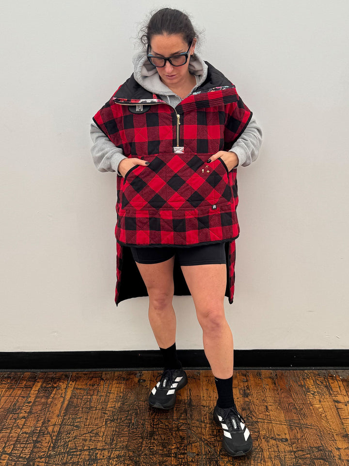Amy Page DeBlasio Jackets and Coats THE LONG ULTIMATE VEST IN QUILTED CHECK