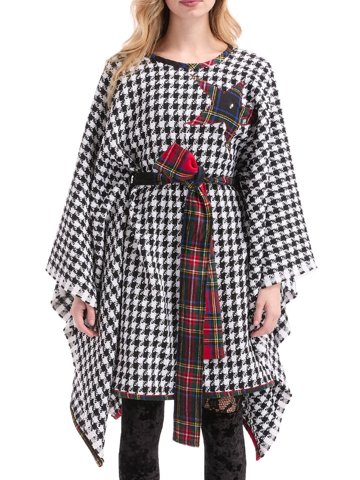 Amy Page DeBlasio Coats & Jackets Our Lady of Guadalupe Belted Houndstooth Poncho