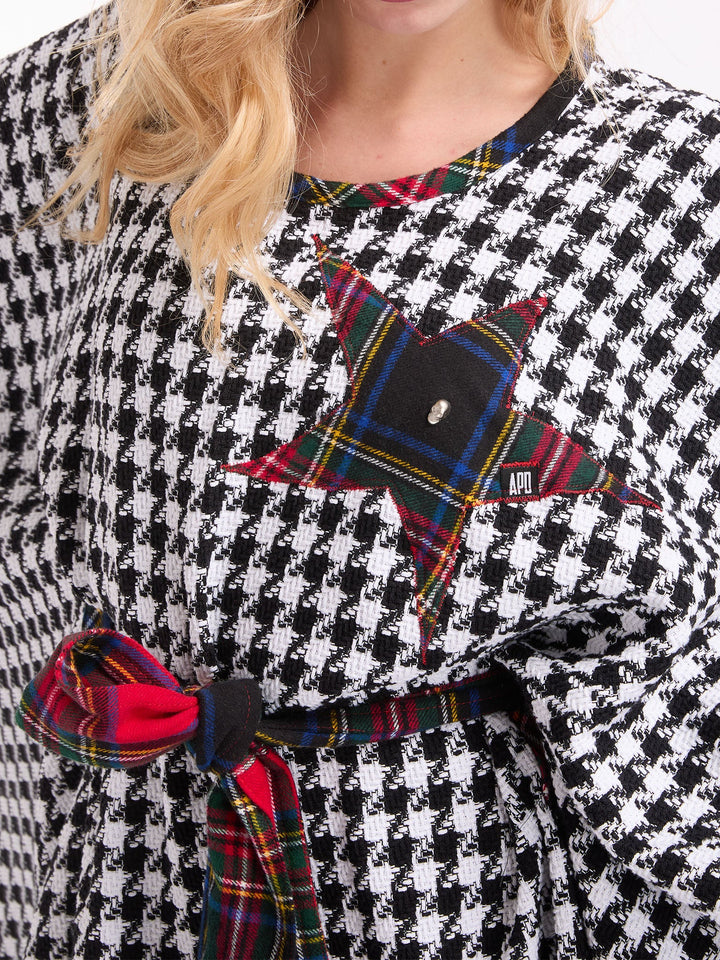 Amy Page DeBlasio Coats & Jackets Our Lady of Guadalupe Belted Houndstooth Poncho