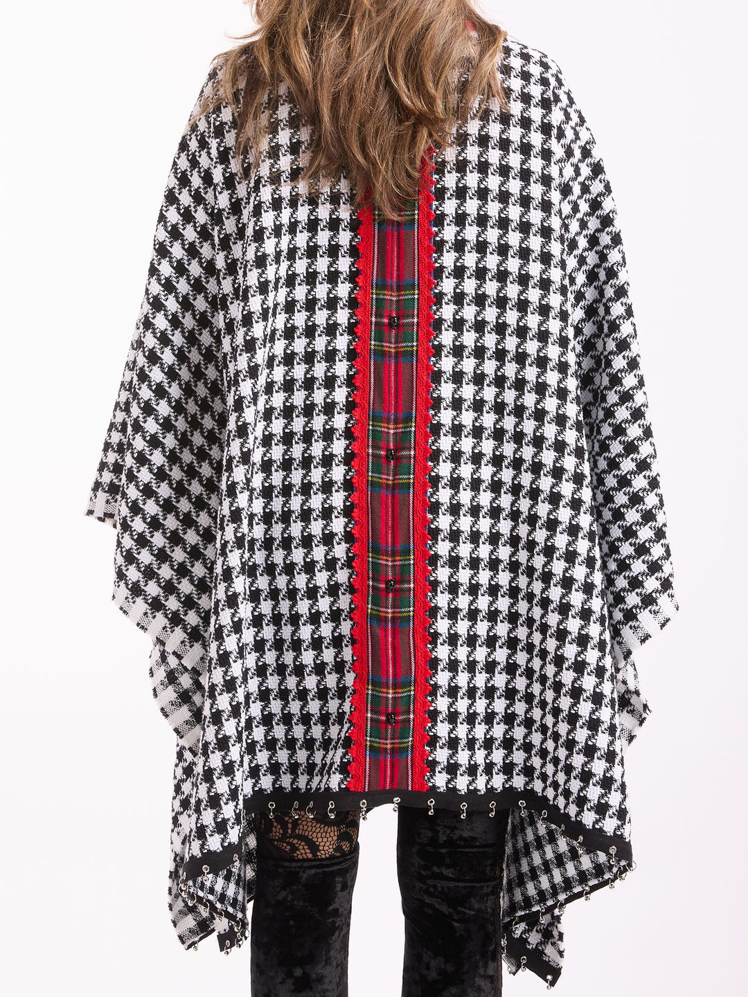 Amy Page DeBlasio Shawls and Kimonos Houndstooth Kimono Shawl