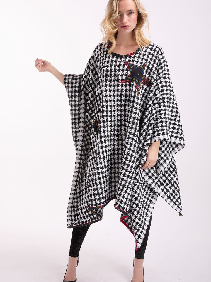 Amy Page DeBlasio Coats & Jackets Our Lady of Guadalupe Belted Houndstooth Poncho