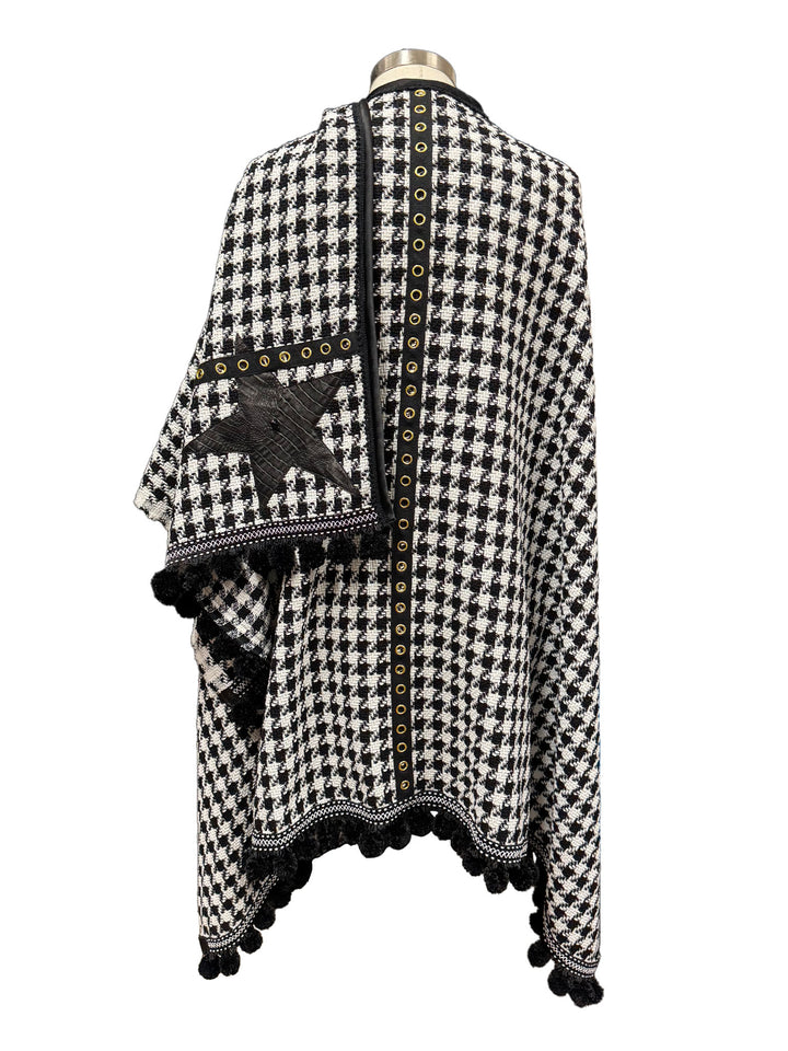 Houndstooth Shawl Wrap