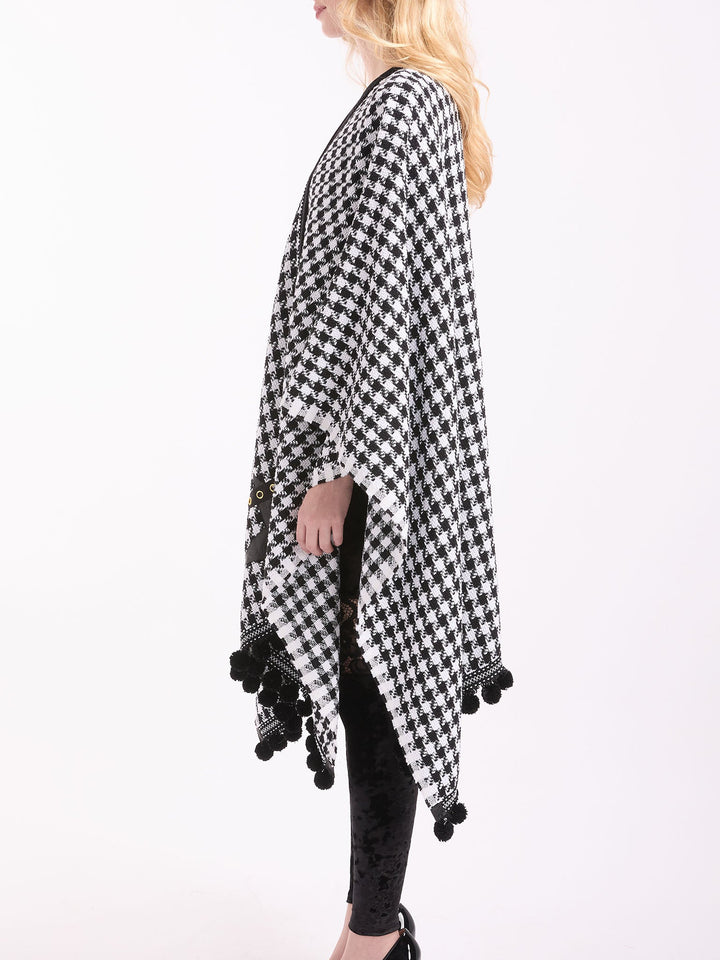 Amy Page DeBlasio Shawls and Kimonos Houndstooth Shawl Wrap