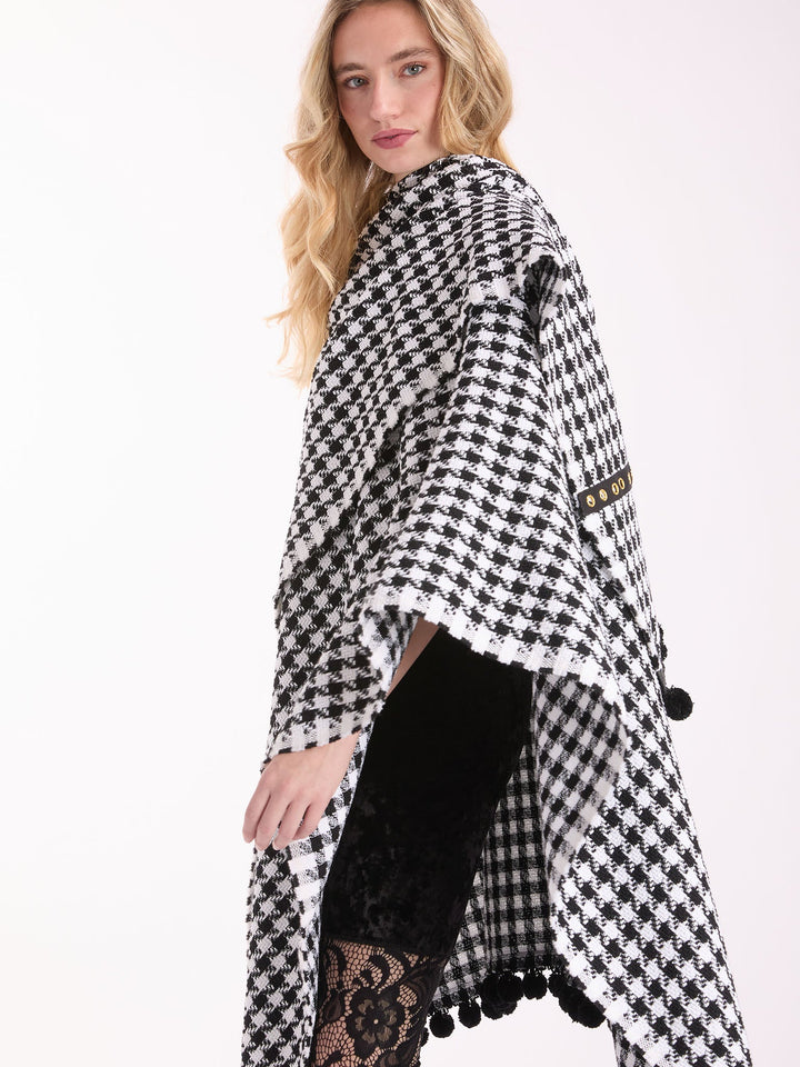 Amy Page DeBlasio Shawls and Kimonos Houndstooth Shawl Wrap